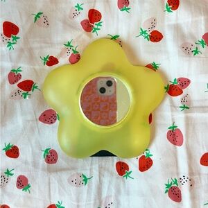 70s Inspired Mini Flower Floral Yellow Picture Frame Mirror room wall decoration